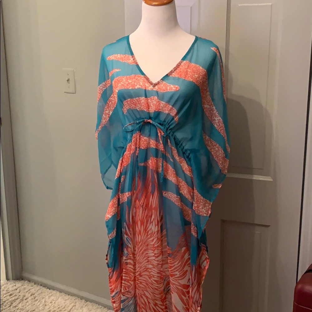 Chiffon beach coverup maxi.